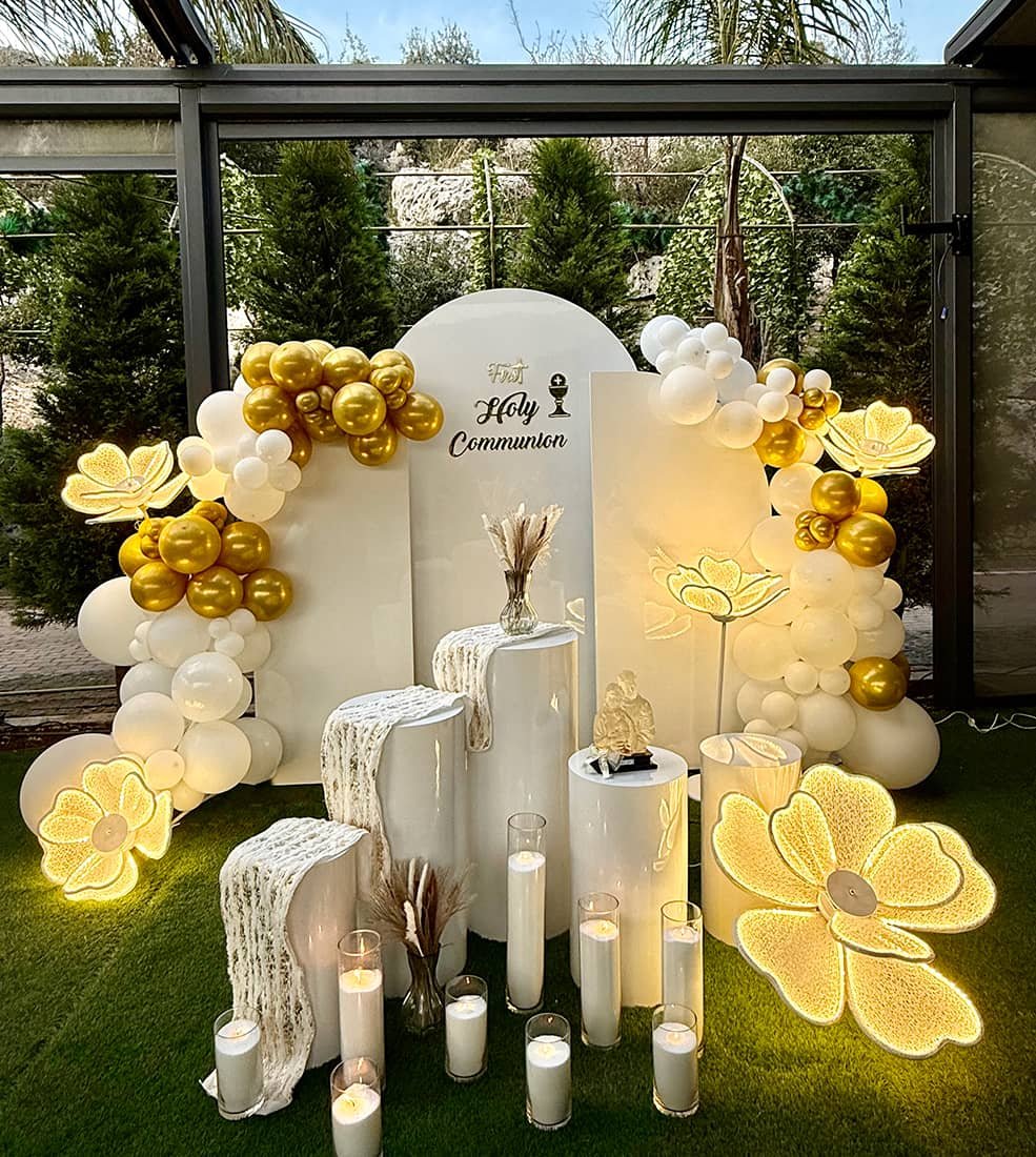 Scappa resort events and decorations lebanon, first communion, baptism, birthdays, proposals, marriages and more