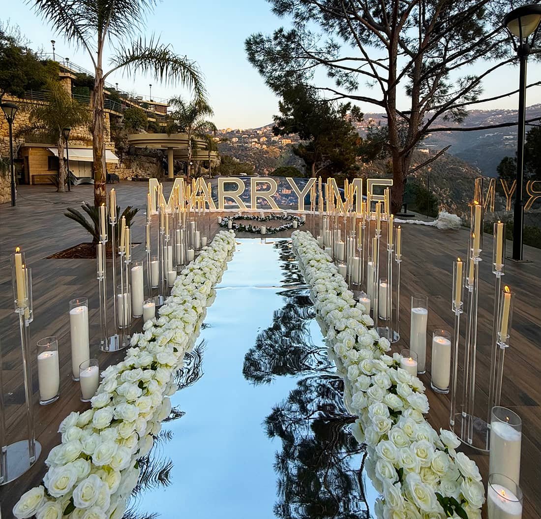 Scappa resort events and decorations lebanon, first communion, baptism, birthdays, proposals, marriages and more