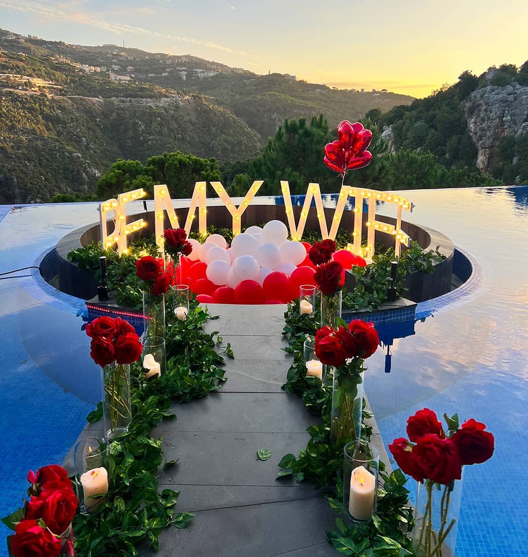 Scappa resort events and decorations lebanon, first communion, baptism, birthdays, proposals, marriages and more