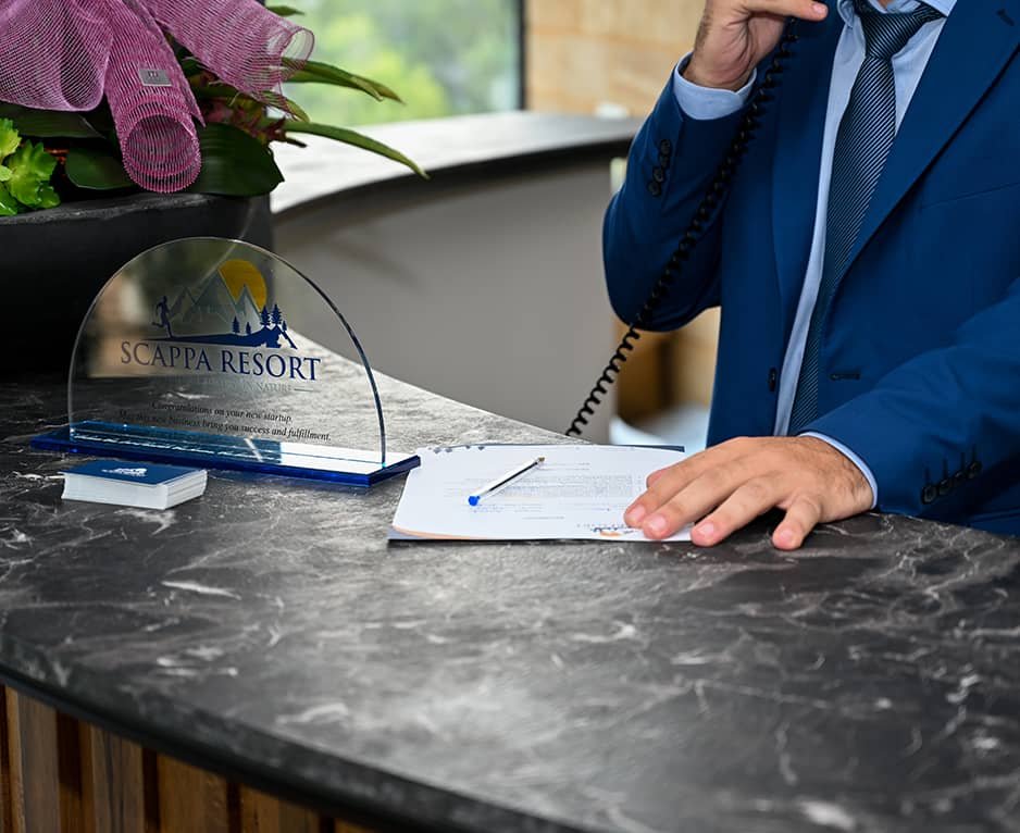 Scappa resort reception, great staff, service and proffesionalism