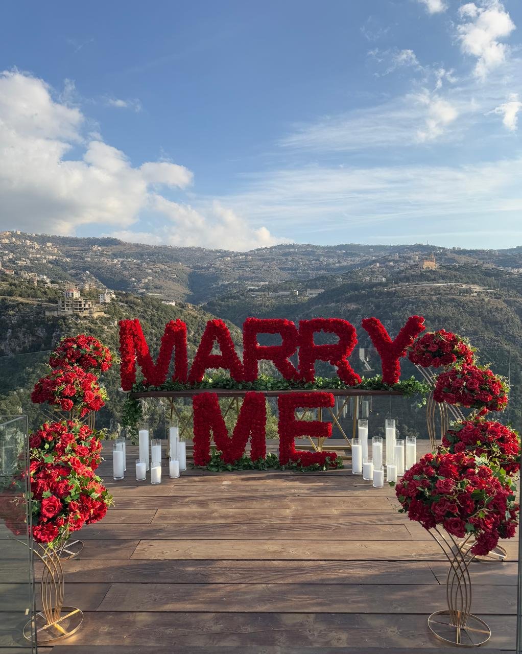 Marry Me Red Flowers