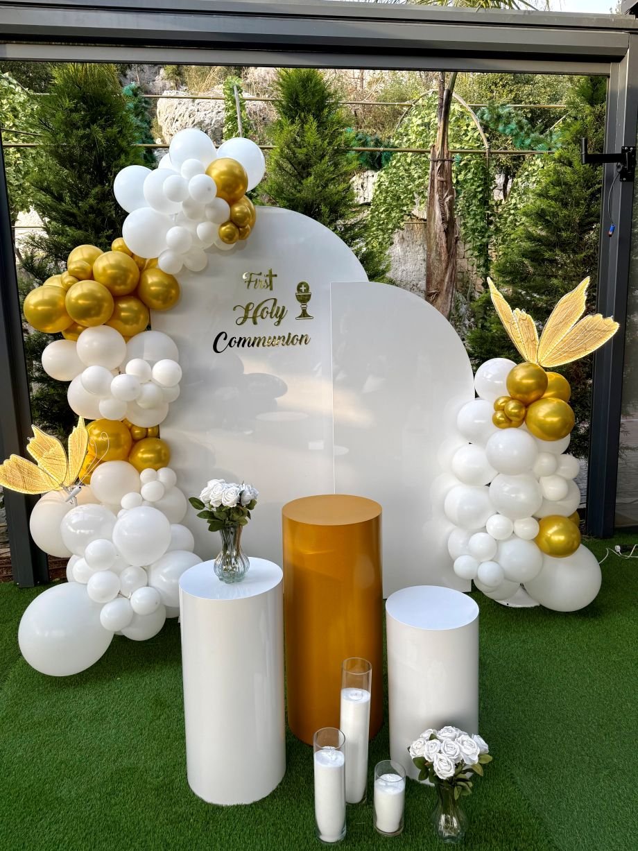 Gold Balloons with Butterflies