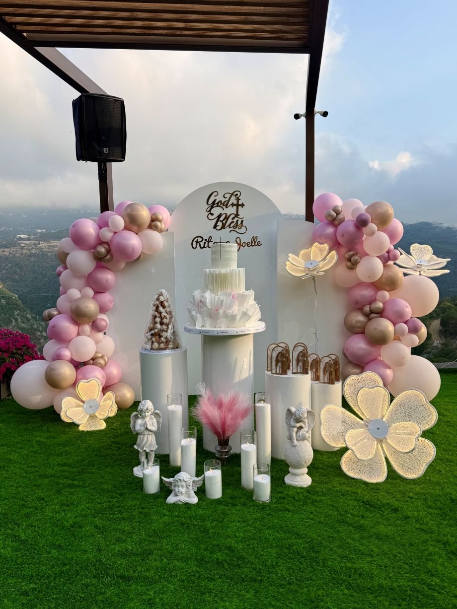 Pink Balloons with Flowers